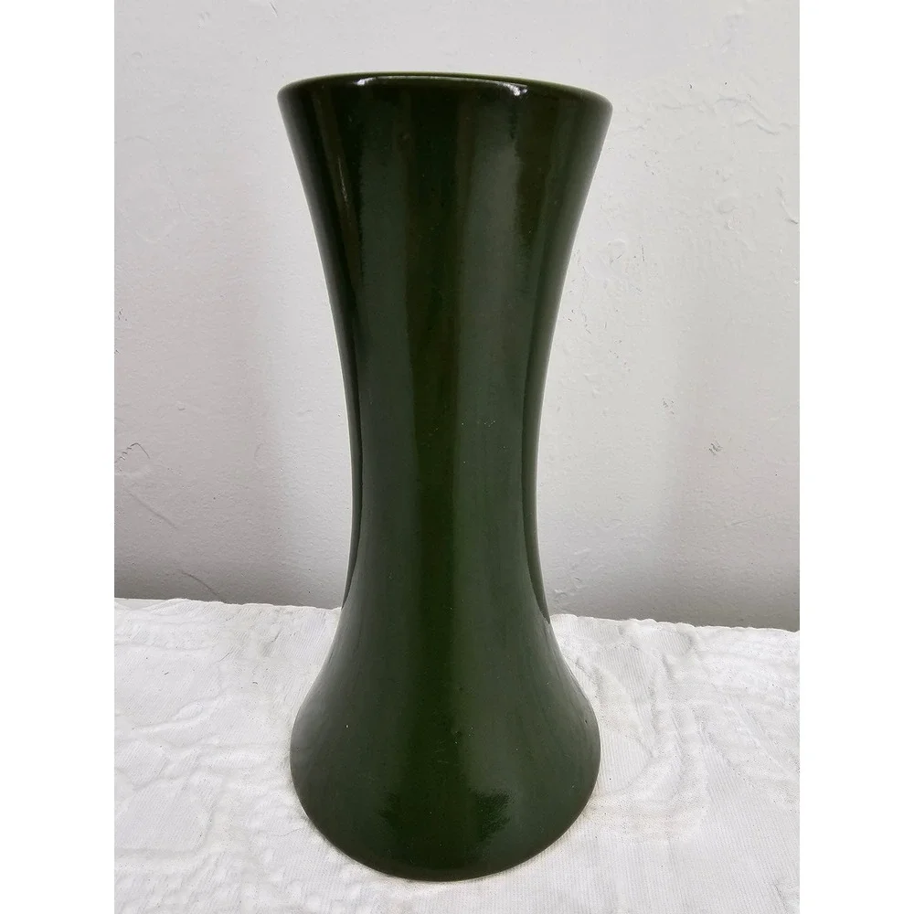 Robert Sydenham Garden Vase 7in Green Excellent Antique Birmingham UK